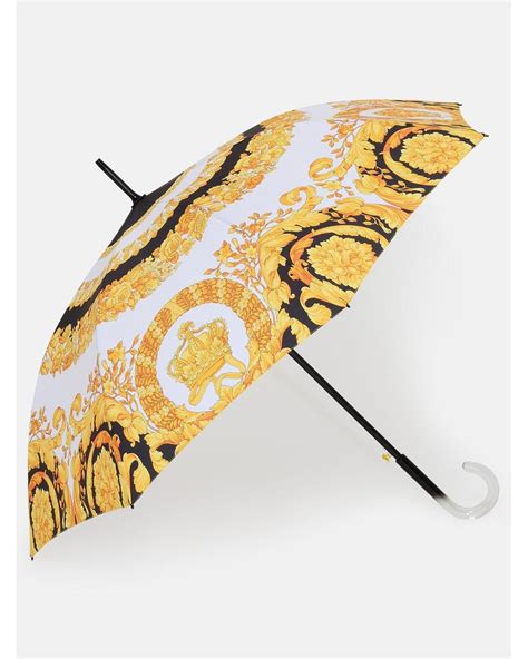 versace umbrella white and gold|Barocco Umbrella White .